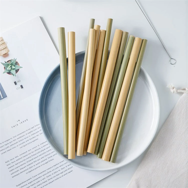 Pajitas de bambú biodegradables